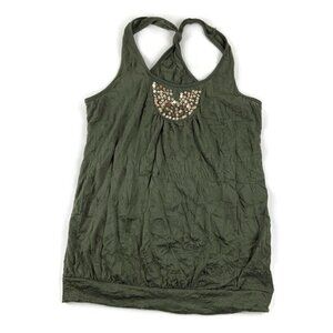 Belle Du Jour Womens Tank Top Green Medium